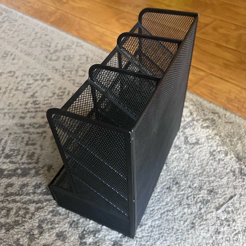 Black Mesh Desk Organizer